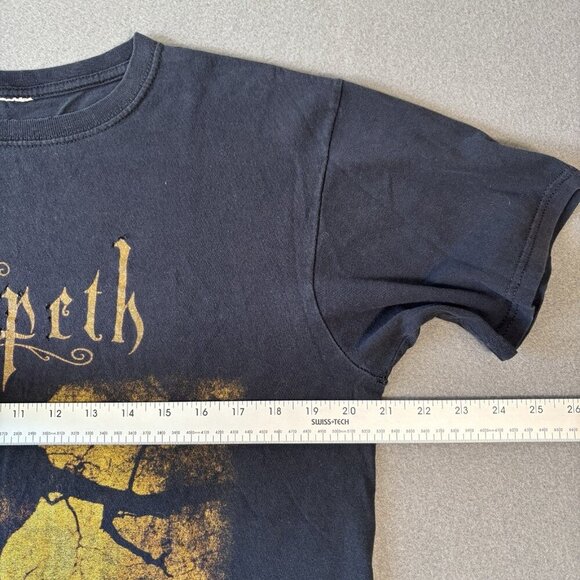 Vintage OPETH Swedish Metal t shirt RING Mens M Black Sweden Rock FADED HOLES!! - Picture 8 of 12